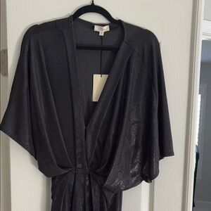 Elegant Black Wrap Dress